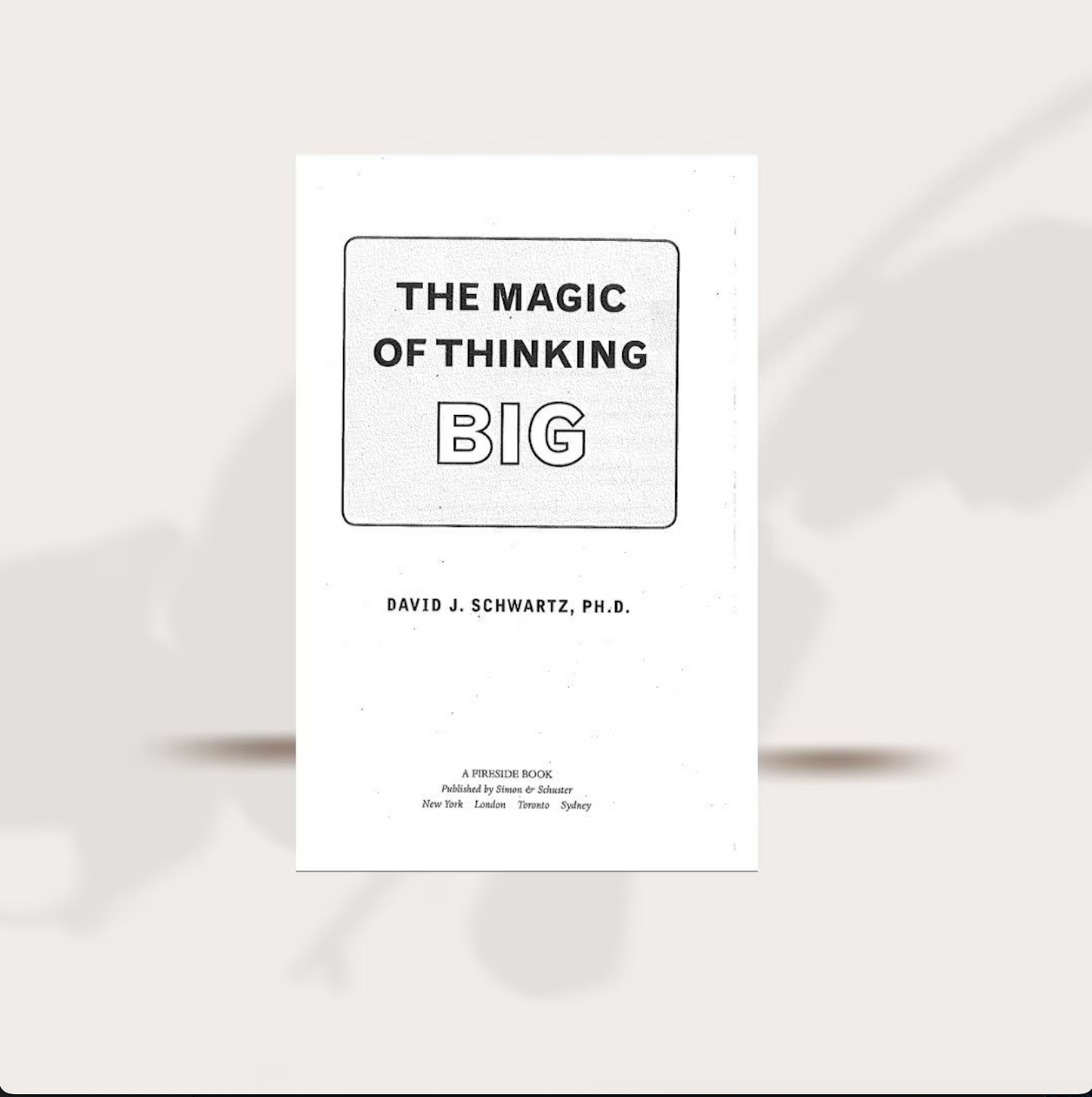 The Magic of Thinking Big by David Joseph Schwartz PDF Download